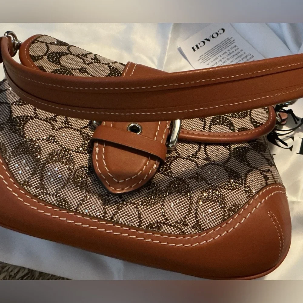 PRELOVED COACH CRYSTAL SOHO FLAP JAQUARD PLEASE READ AND LOOK AT ALL PHOTOS - Picture 12 of 16